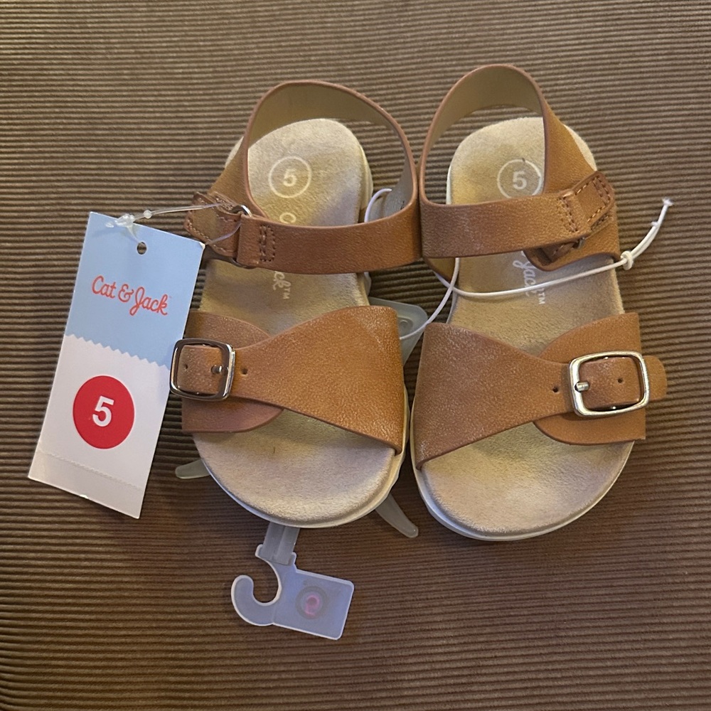 🌲Cat & Jack Tan Toddler Strap Sandals